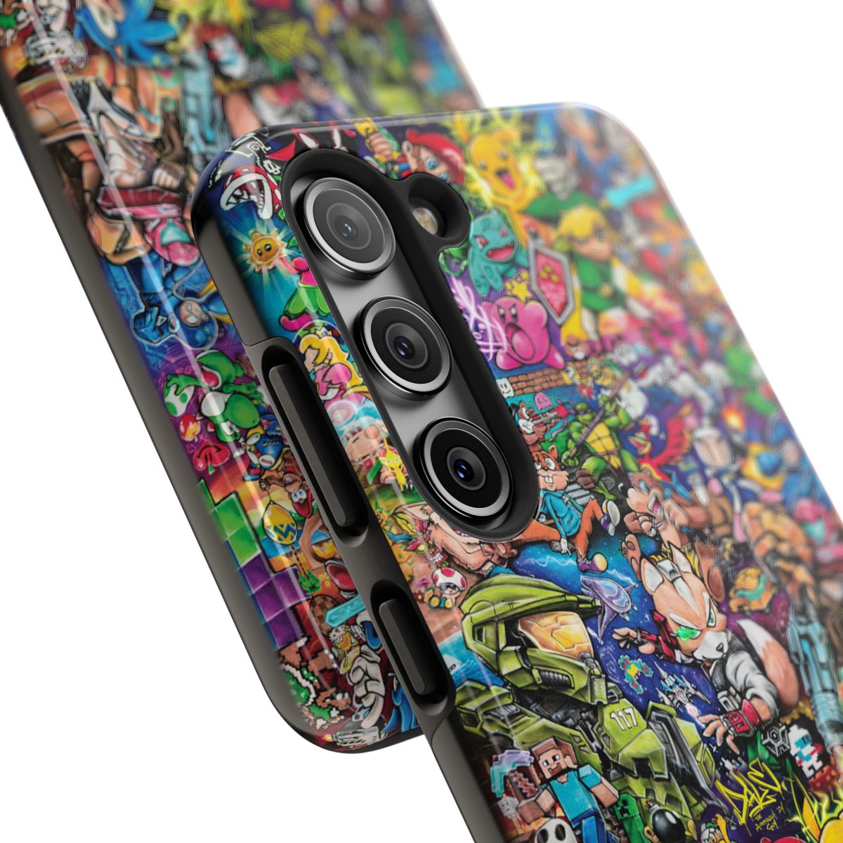 Retro Gaming Legends Tough Phone Case by Dale.Ink Airbrush Customs Retro Gaming Legends Tough Phone Case by Dale.Ink Airbrush Customs