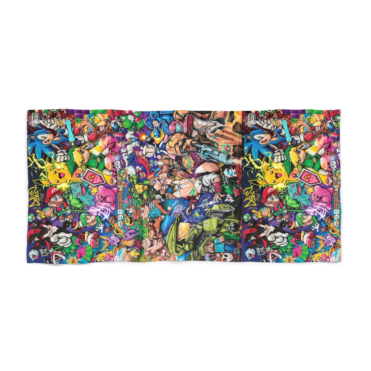 Retro Gaming Legends Beach Towel
