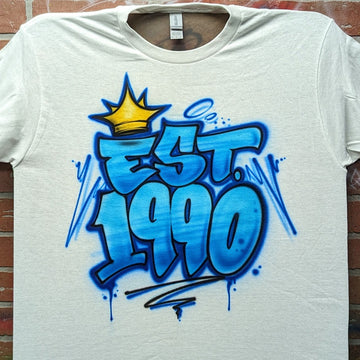 graffiti "est." design custom personalized airbrush apparel design