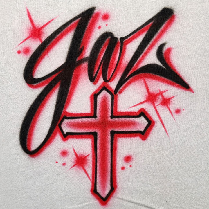 Airbrush Christian Cross Shirt