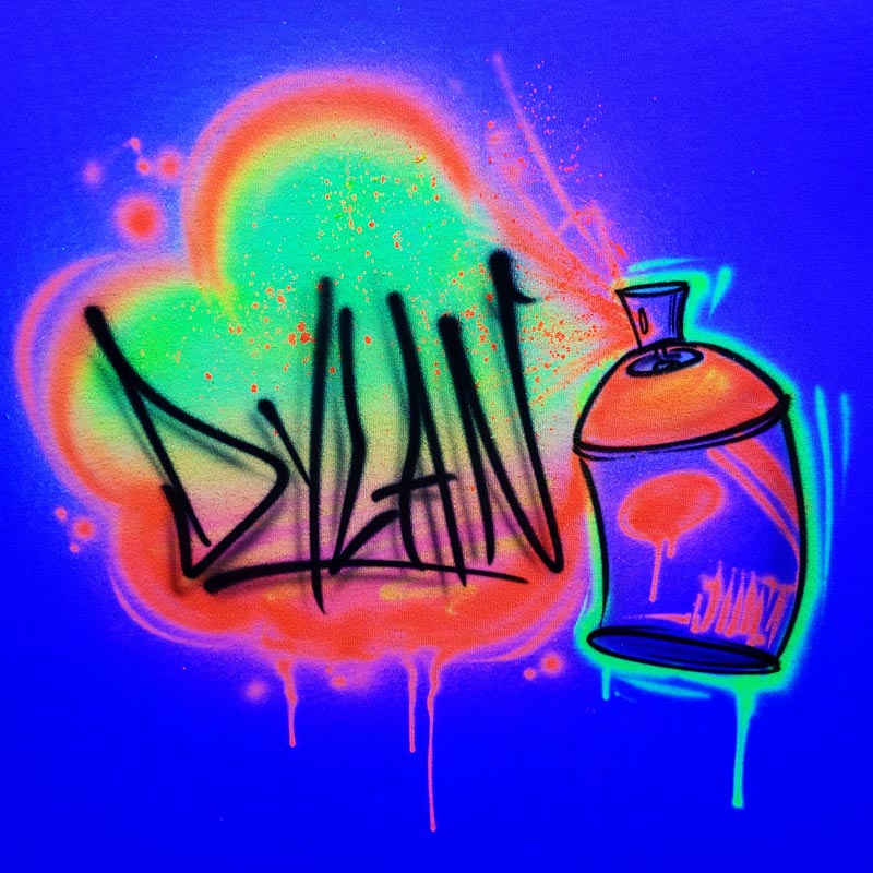 GLOW | Spray Can Airbrush Name Shirt