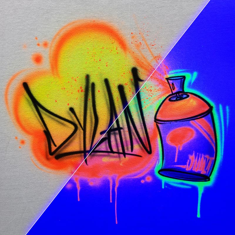 GLOW | Spray Can Airbrush Name Shirt