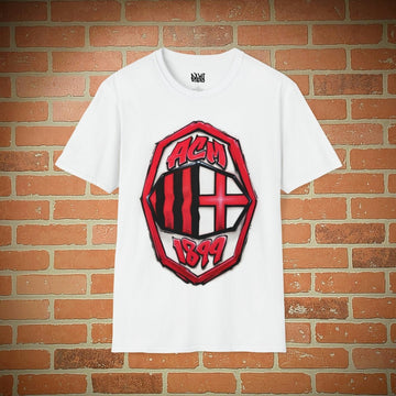 AC Milan Graffiti Style Shirt Customizable Airbrush T shirt Design from Airbrush Customs x Dale The Airbrush Guy