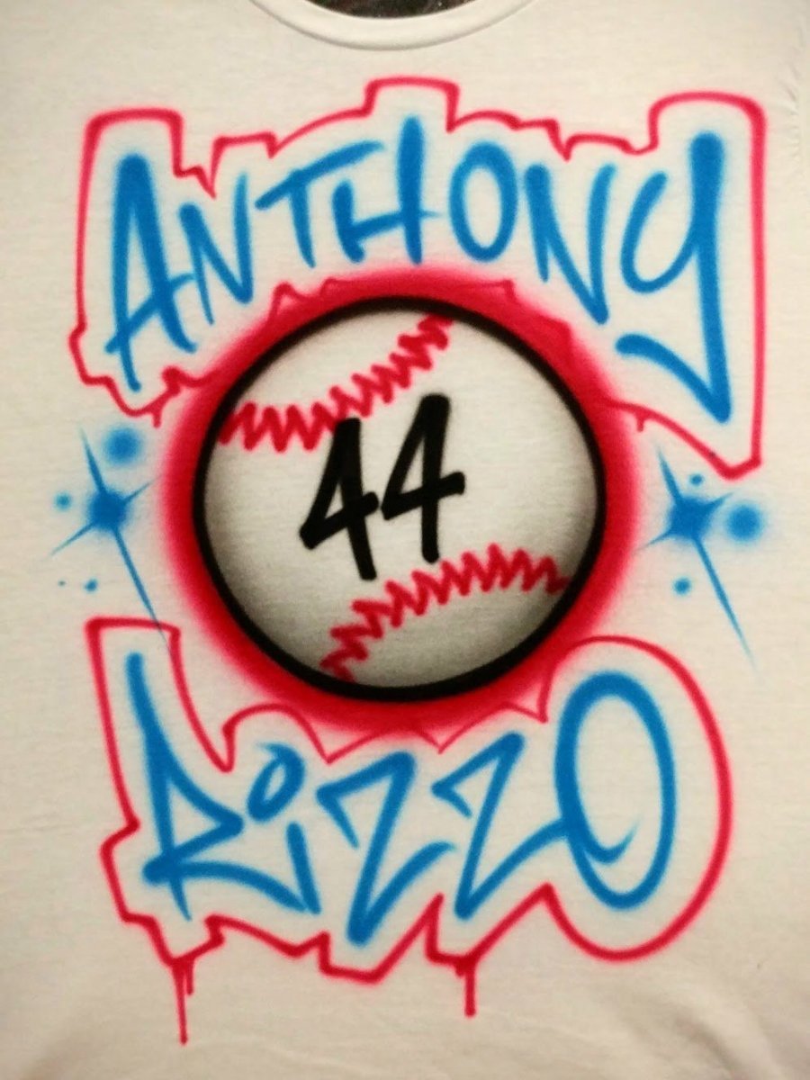 Personalized baseball airbrush design for team gear