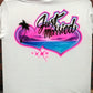 Beach Hearts Couples / BFF Customizable Airbrush T shirt Design from Airbrush Customs x Dale The Airbrush Guy