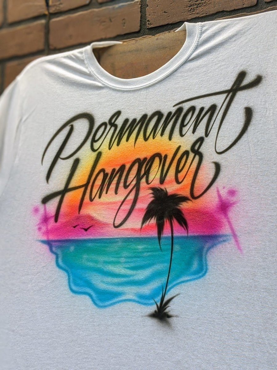 Beach Sunset Design Customizable Airbrush T shirt Design from Airbrush Customs x Dale The Airbrush Guy