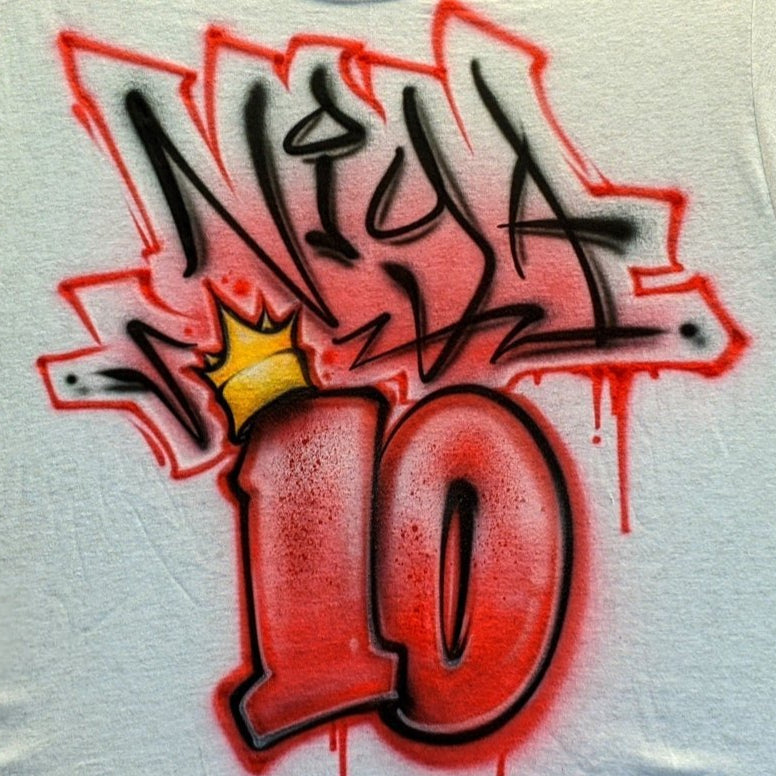 Birthday Crown Design Customizable Airbrush T shirt Design from Airbrush Customs x Dale The Airbrush Guy