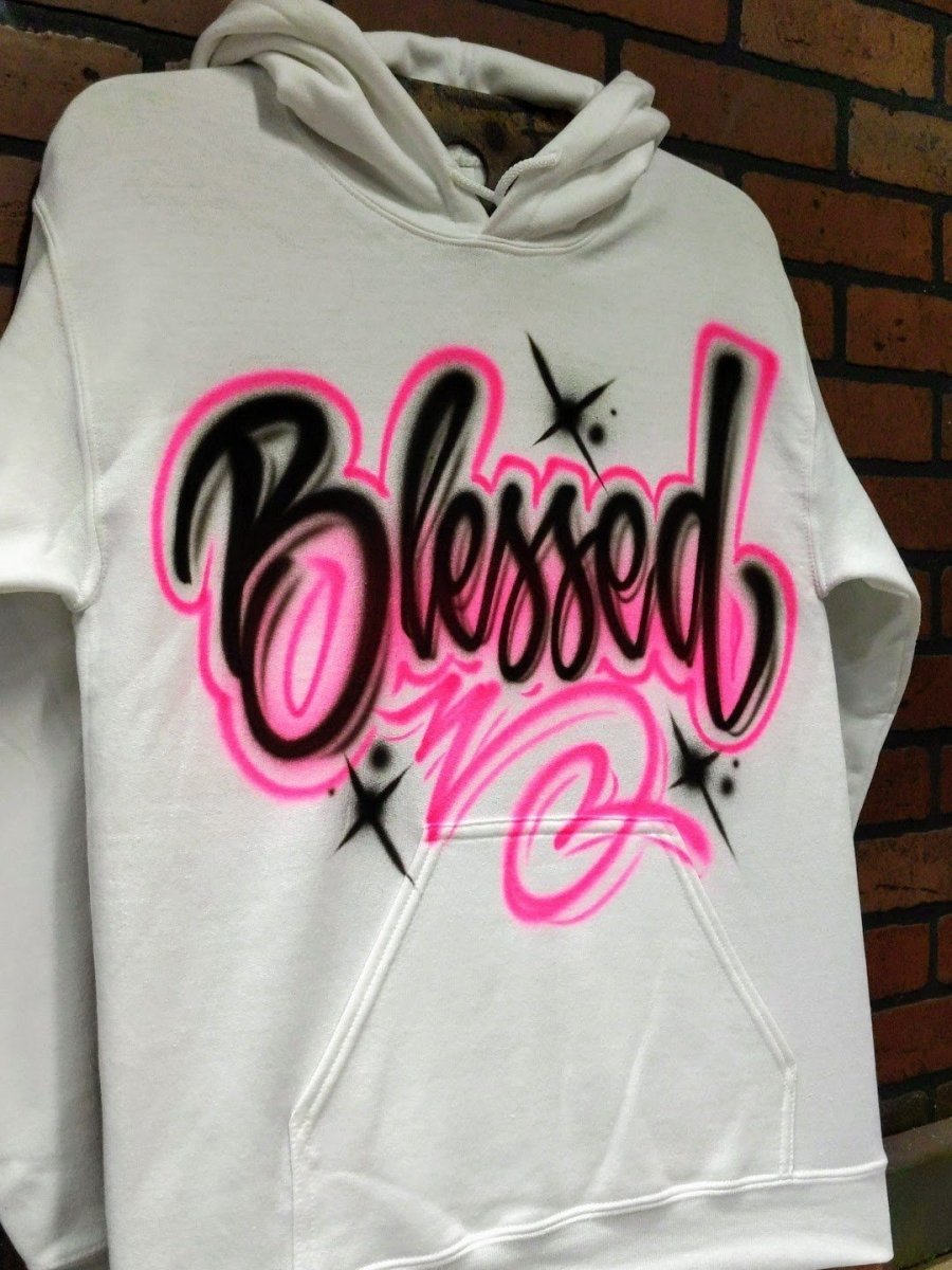 blessed script design custom personalized airbrush apparel design