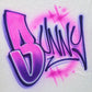 Block Letter Name Customizable Airbrush T shirt Design from Airbrush Customs x Dale The Airbrush Guy