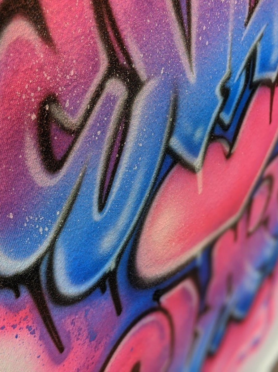 Couples Graffiti Heart Customizable Airbrush T shirt Design from Airbrush Customs x Dale The Airbrush Guy