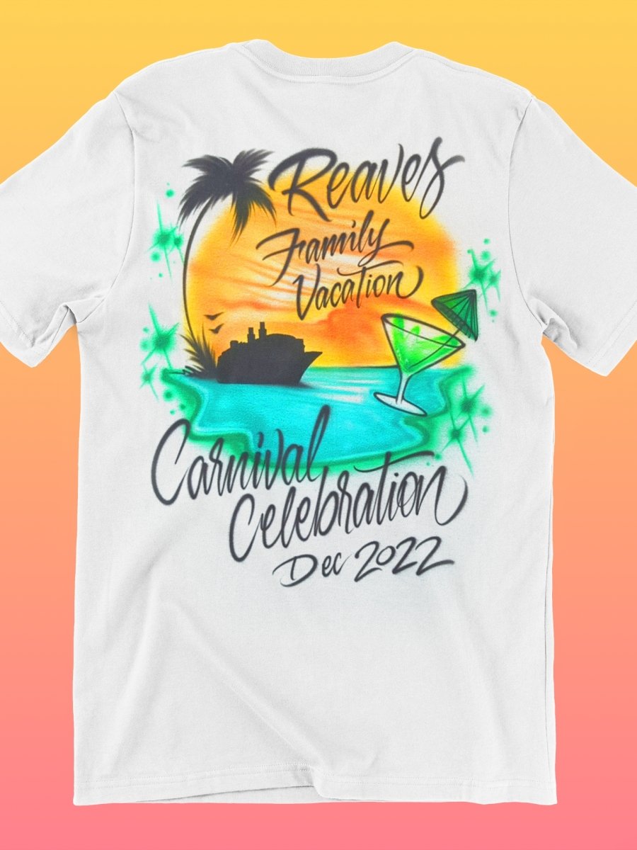 Cruise Ship Design Customizable Airbrush T shirt Design from Airbrush Customs x Dale The Airbrush Guy