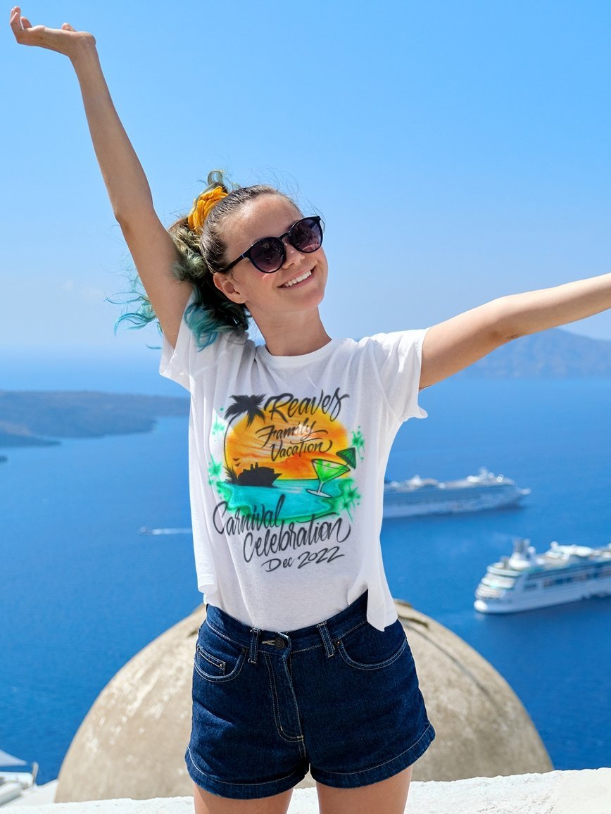 cruise ship design custom personalized airbrush apparel design
