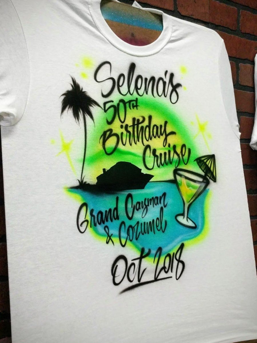 cruise ship design custom personalized airbrush apparel design