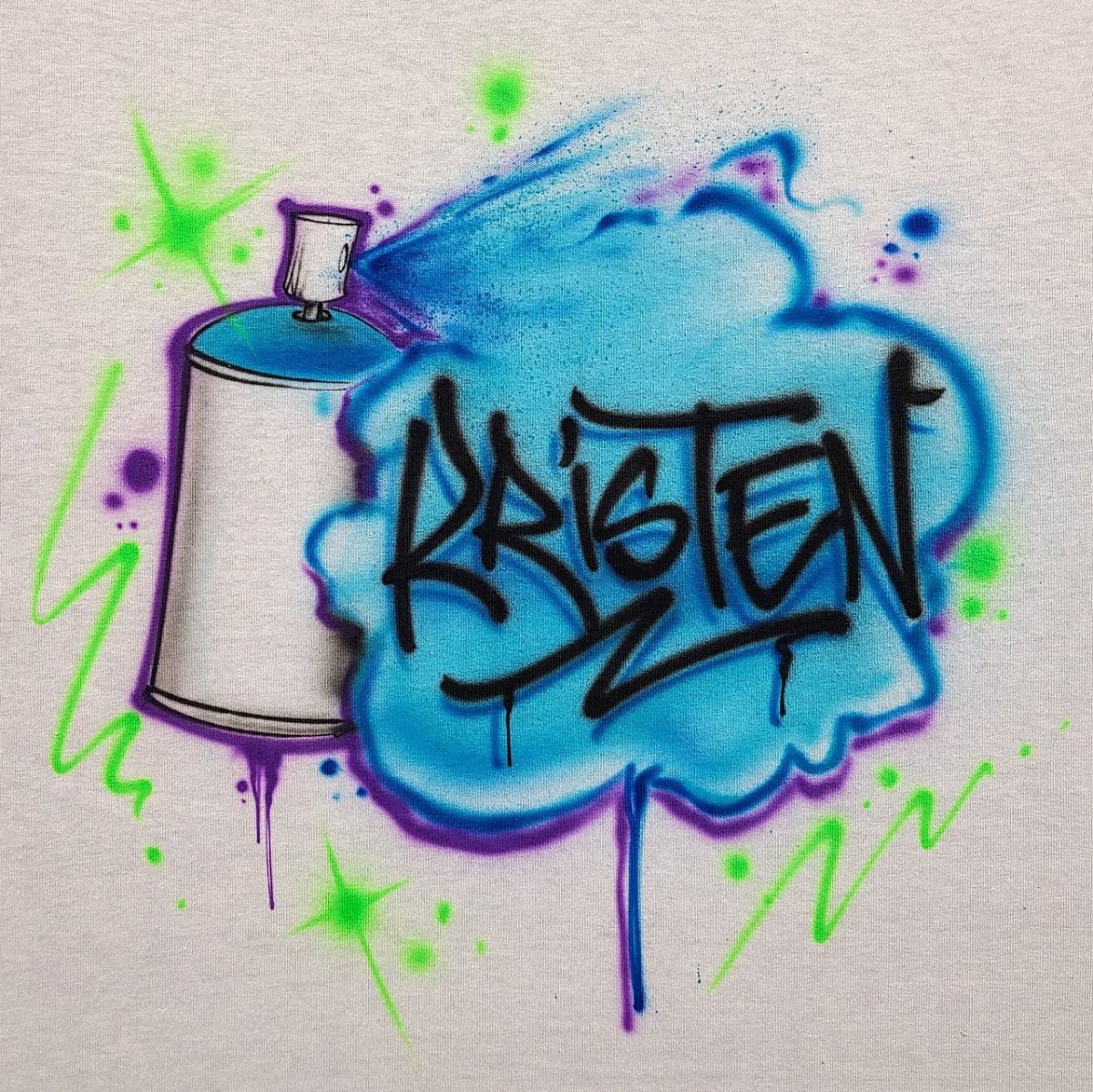 spray can name personalized custom airbrush apparel design