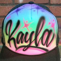 Custom Trucker | Rainbow Script Design Customizable Airbrush T shirt Design from Airbrush Customs x Dale The Airbrush Guy