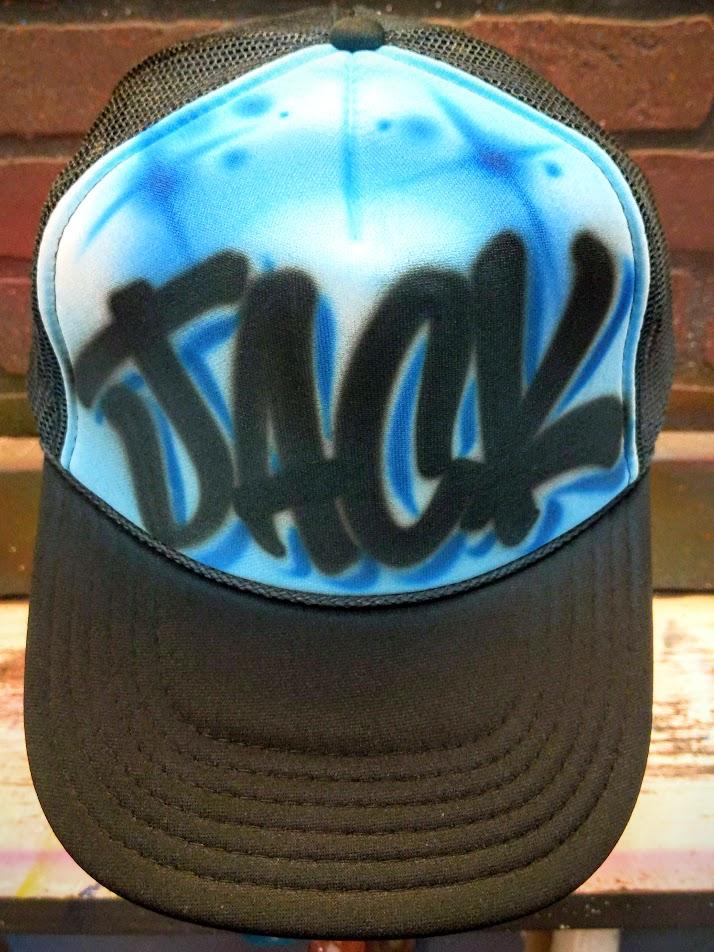 Custom Trucker | Script Name Design Customizable Airbrush T shirt Design from Airbrush Customs x Dale The Airbrush Guy