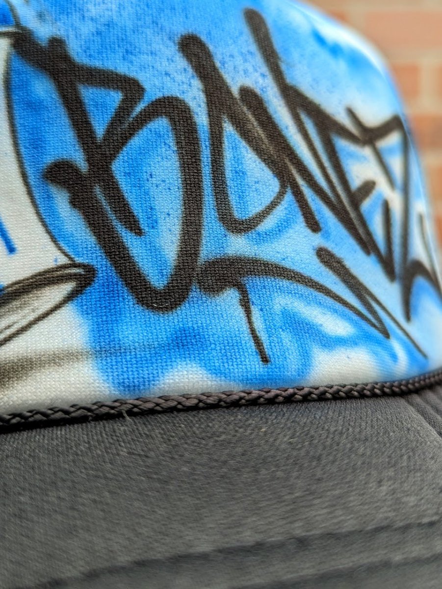 Custom Trucker | Spray Can Urban Name Customizable Airbrush T shirt Design from Airbrush Customs x Dale The Airbrush Guy