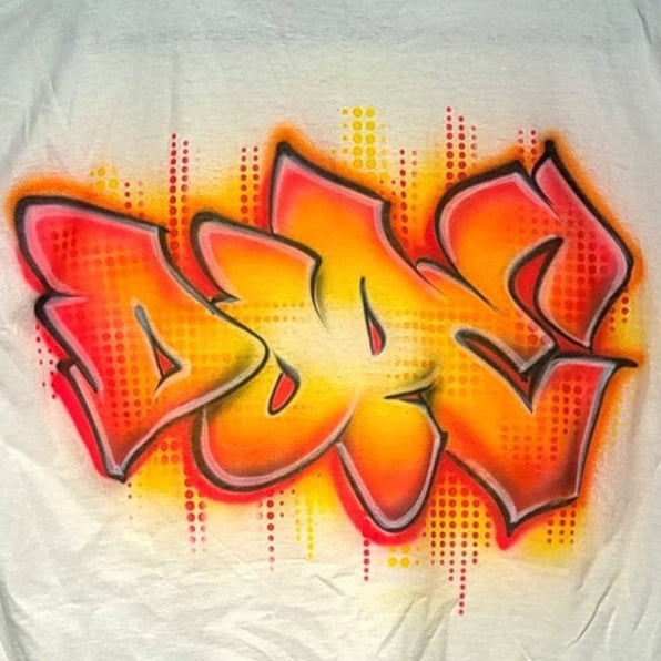 dot matrix graffiti custom personalized airbrush apparel design
