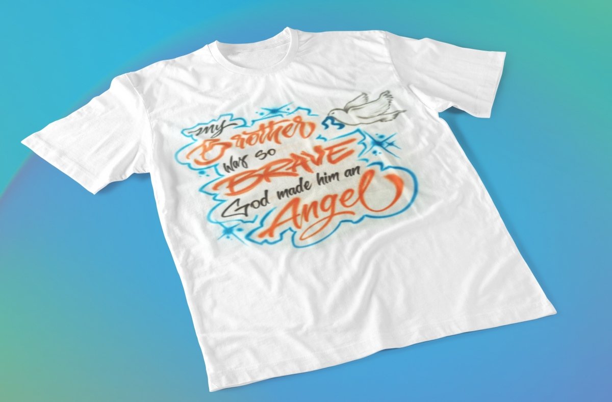 Dove Angel Design Customizable Airbrush T shirt Design from Airbrush Customs x Dale The Airbrush Guy
