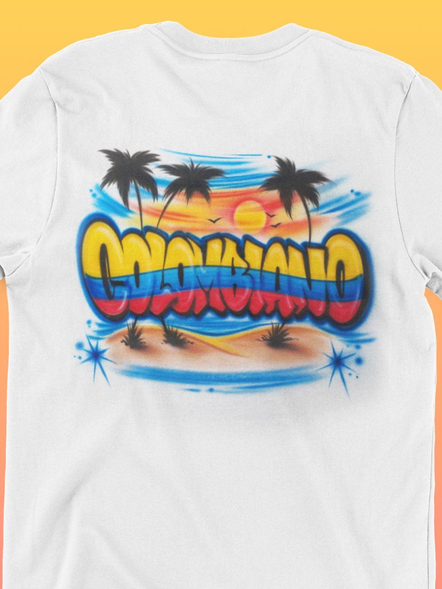 flag sunset design custom personalized airbrush apparel design