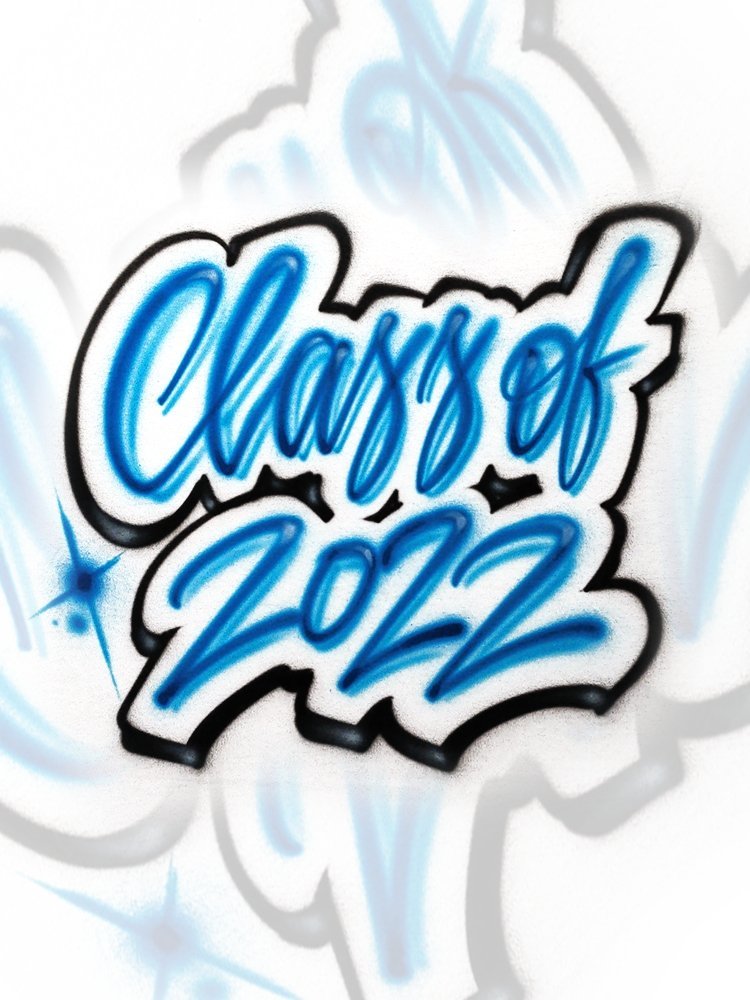 graduation class design custom personalized airbrush apparel design