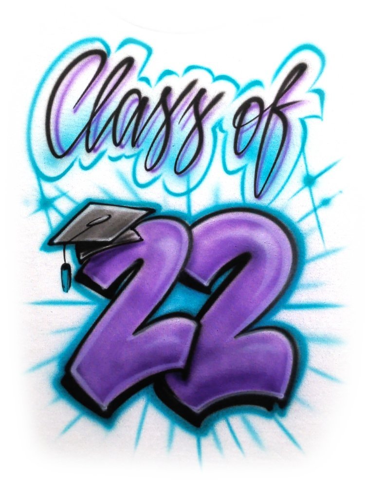 graduation class design custom personalized airbrush apparel design