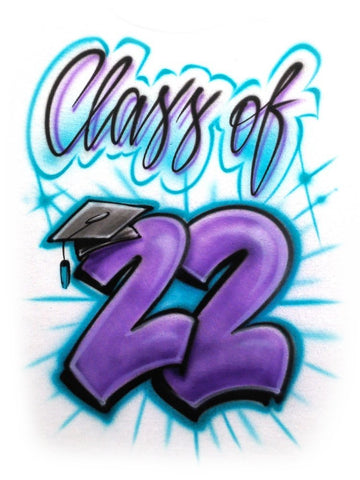 graduation class design custom personalized airbrush apparel design