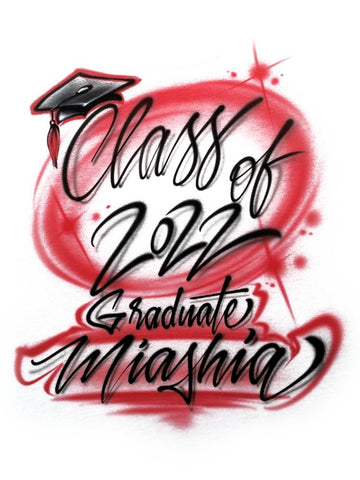 graduation class design custom personalized airbrush apparel design