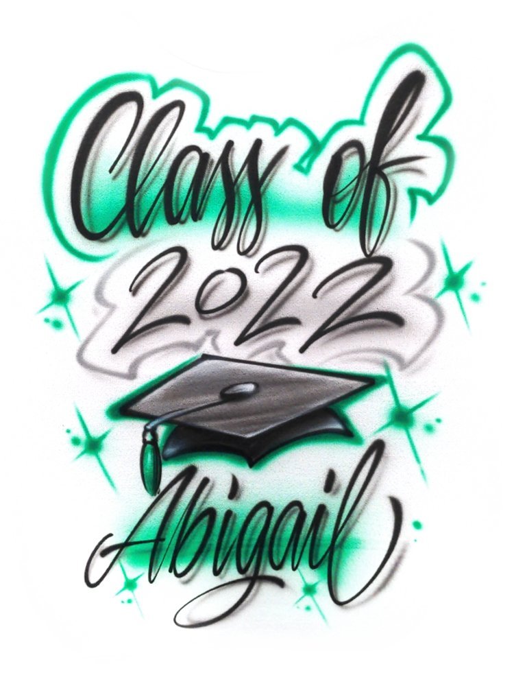 graduation class design custom personalized airbrush apparel design