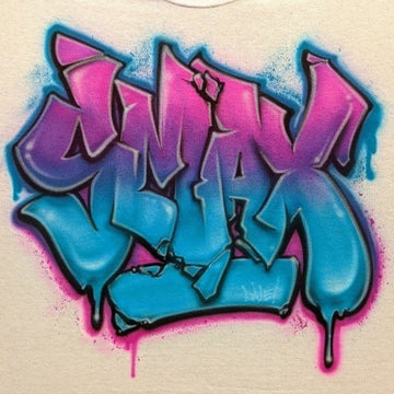 cracked graffiti design custom personalized airbrush apparel design