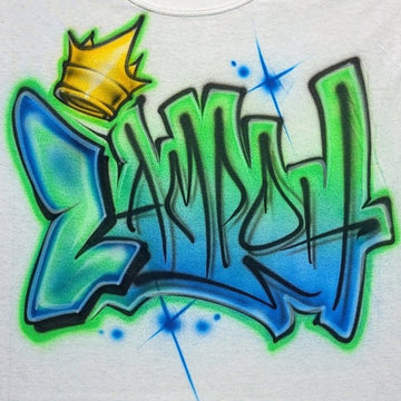 graffiti letter crown custom personalized airbrush apparel design