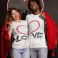 LOVE Split Heart Customizable Airbrush T shirt Design from Airbrush Customs x Dale The Airbrush Guy