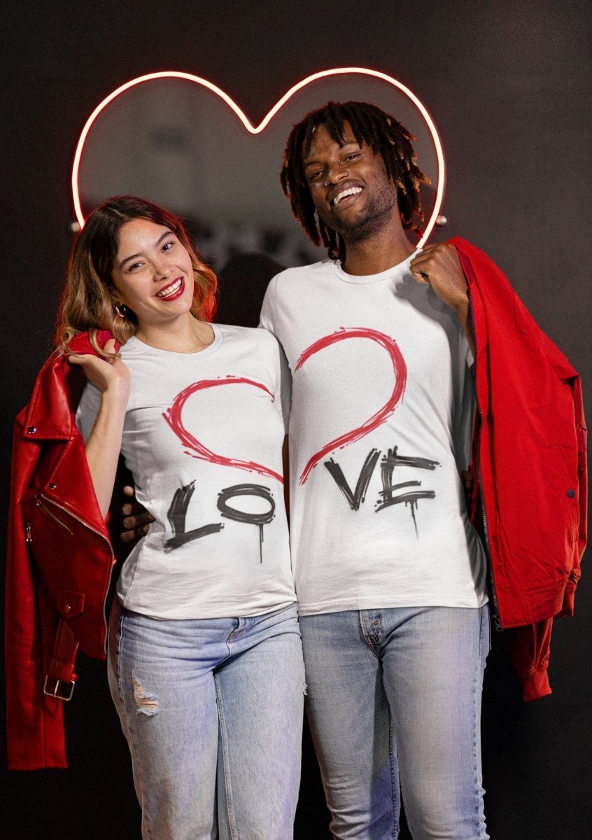 love split heart custom personalized airbrush apparel design