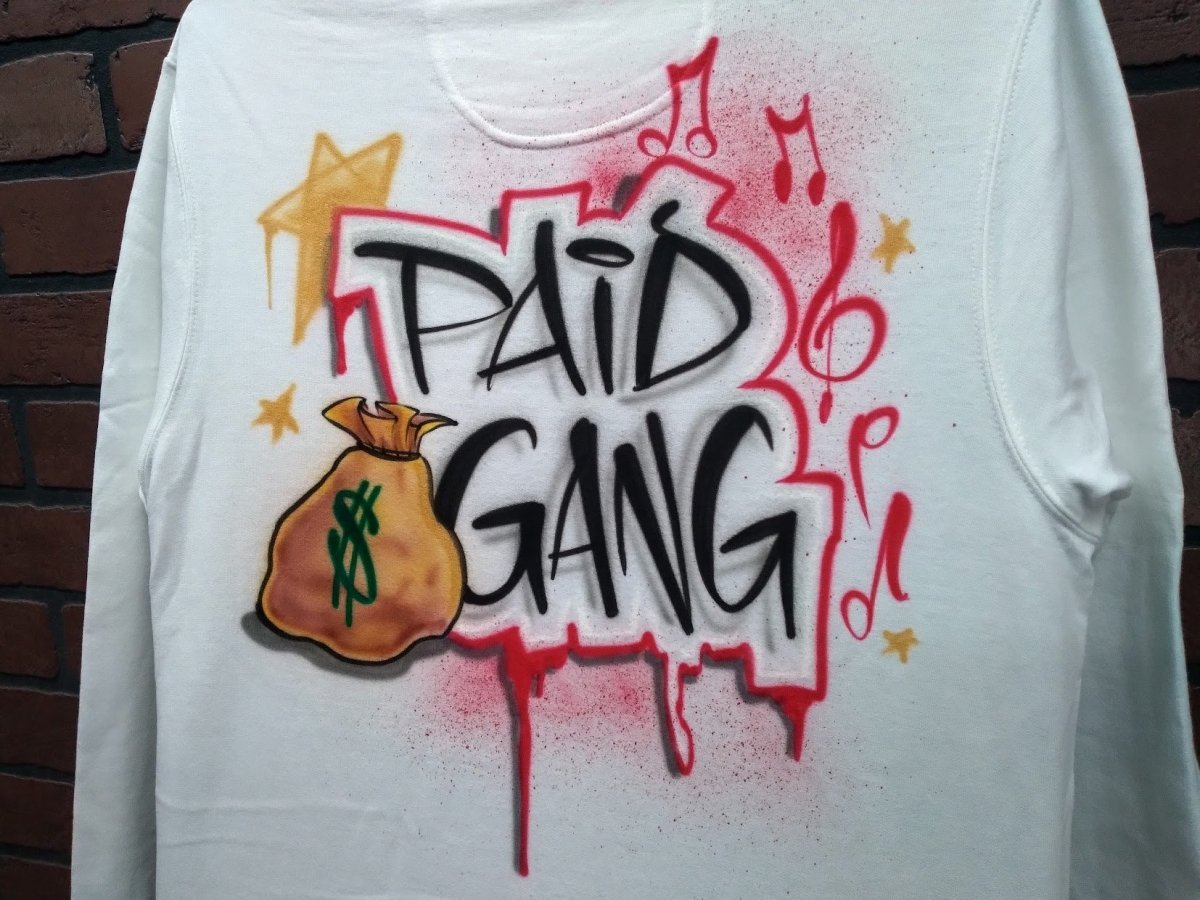 moneybag design personalized custom airbrush apparel design
