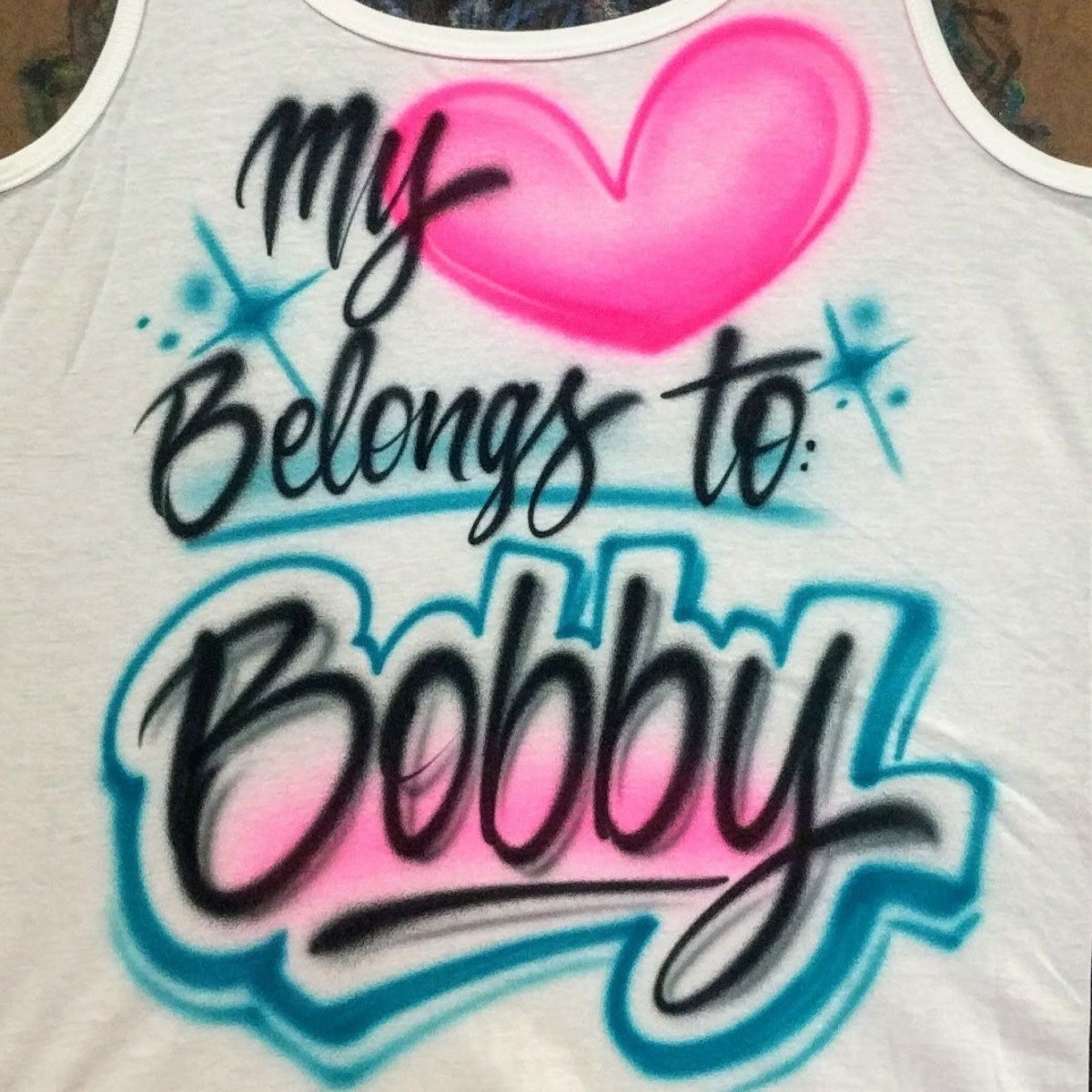 My Heart Belongs to.. Customizable Airbrush T shirt Design from Airbrush Customs x Dale The Airbrush Guy