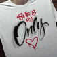 My One Valentine Customizable Airbrush T shirt Design from Airbrush Customs x Dale The Airbrush Guy
