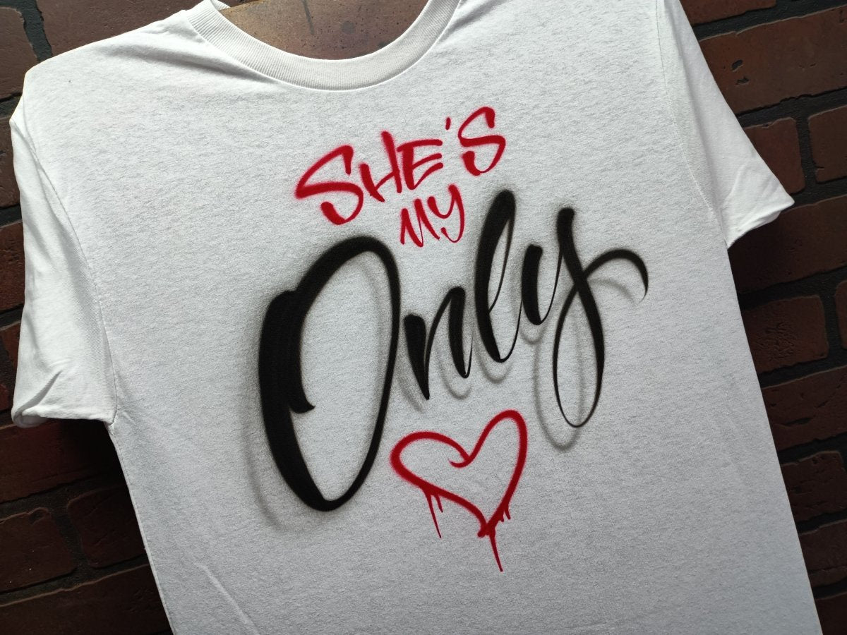 My One Valentine Customizable Airbrush T shirt Design from Airbrush Customs x Dale The Airbrush Guy