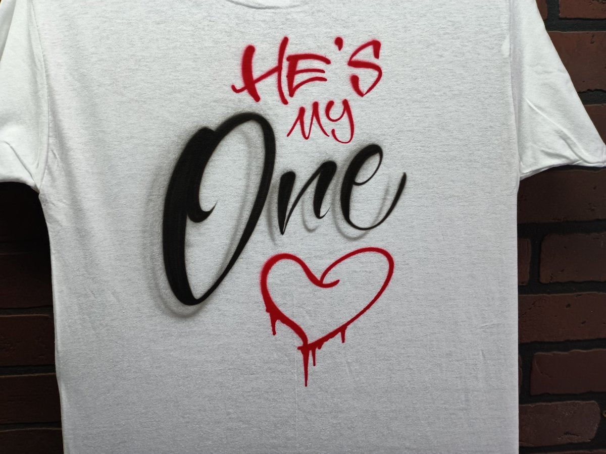 my one valentine personalized custom airbrush apparel design