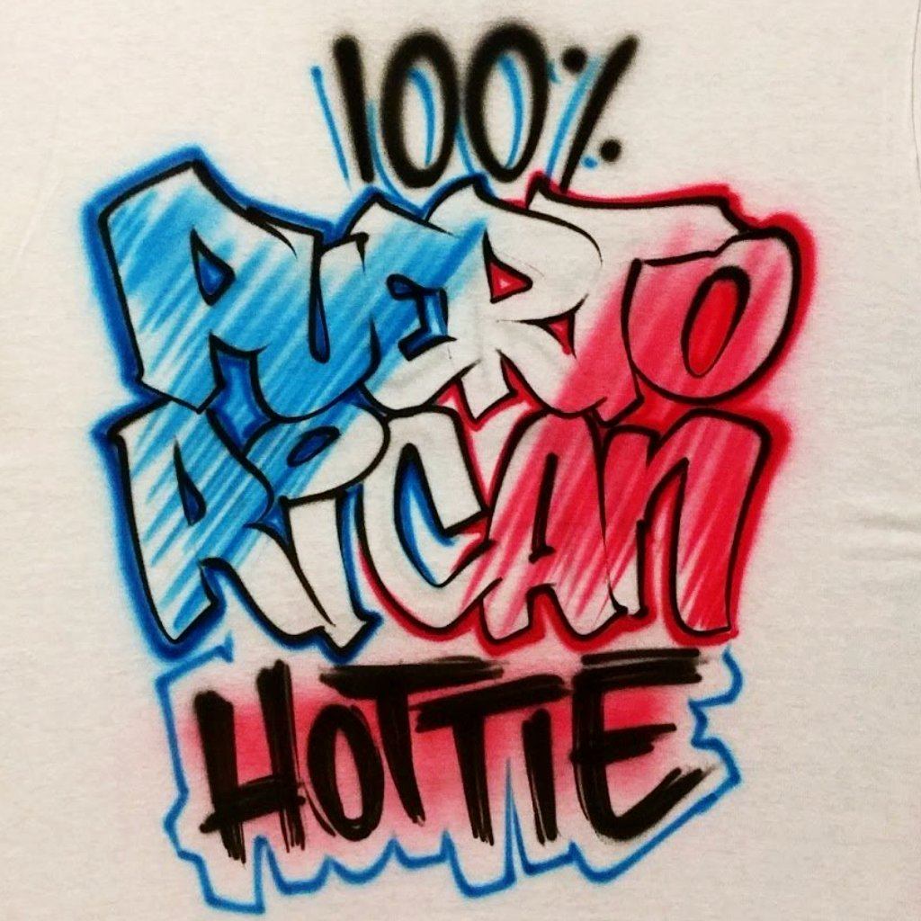 patriotic graffiti personalized custom airbrush apparel design