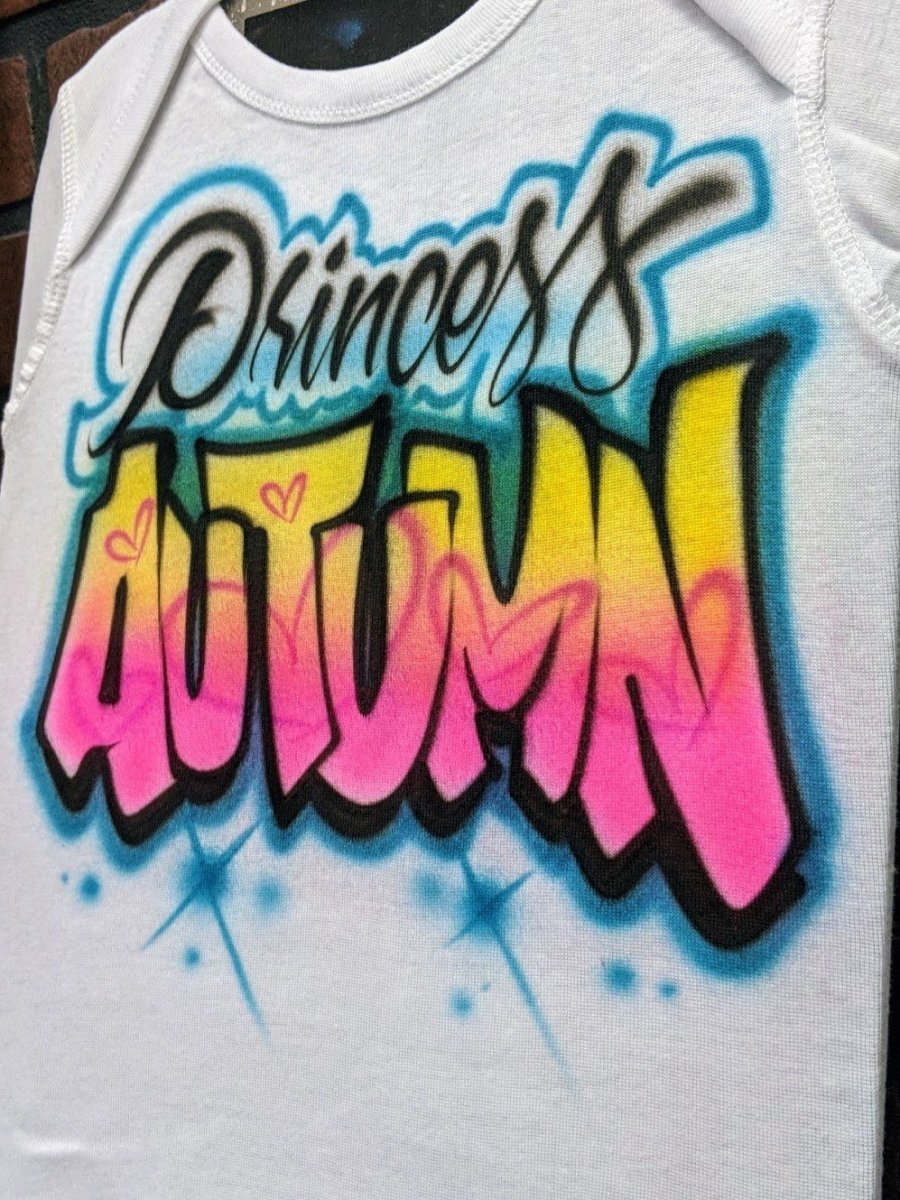 princess name personalized custom airbrush apparel design