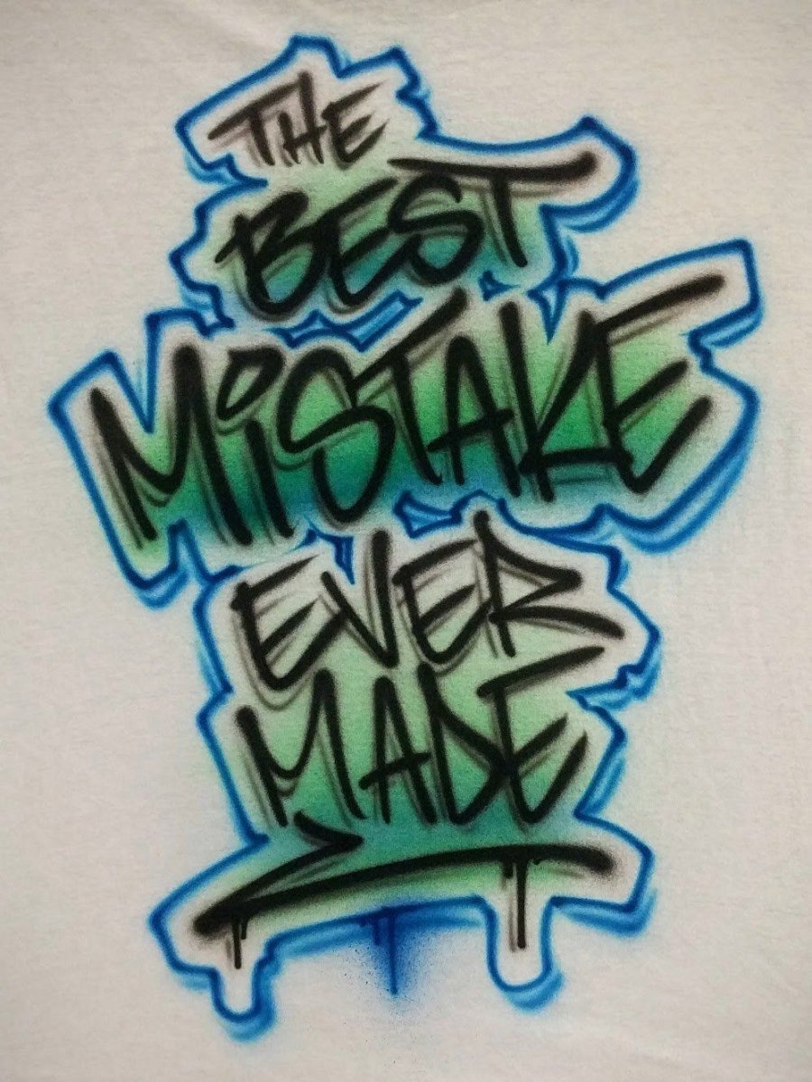 print lettering personalized custom airbrush apparel design