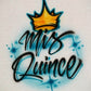 Quince Crown Design Customizable Airbrush T shirt Design from Airbrush Customs x Dale The Airbrush Guy
