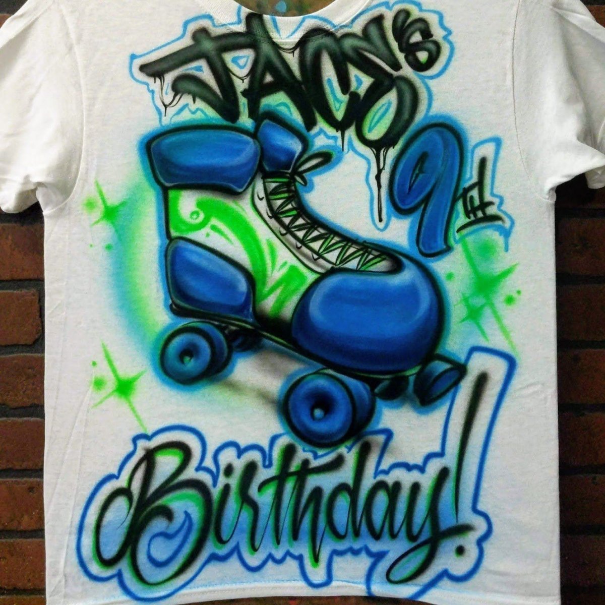 Roller Skate Design Customizable Airbrush T shirt Design from Airbrush Customs x Dale The Airbrush Guy