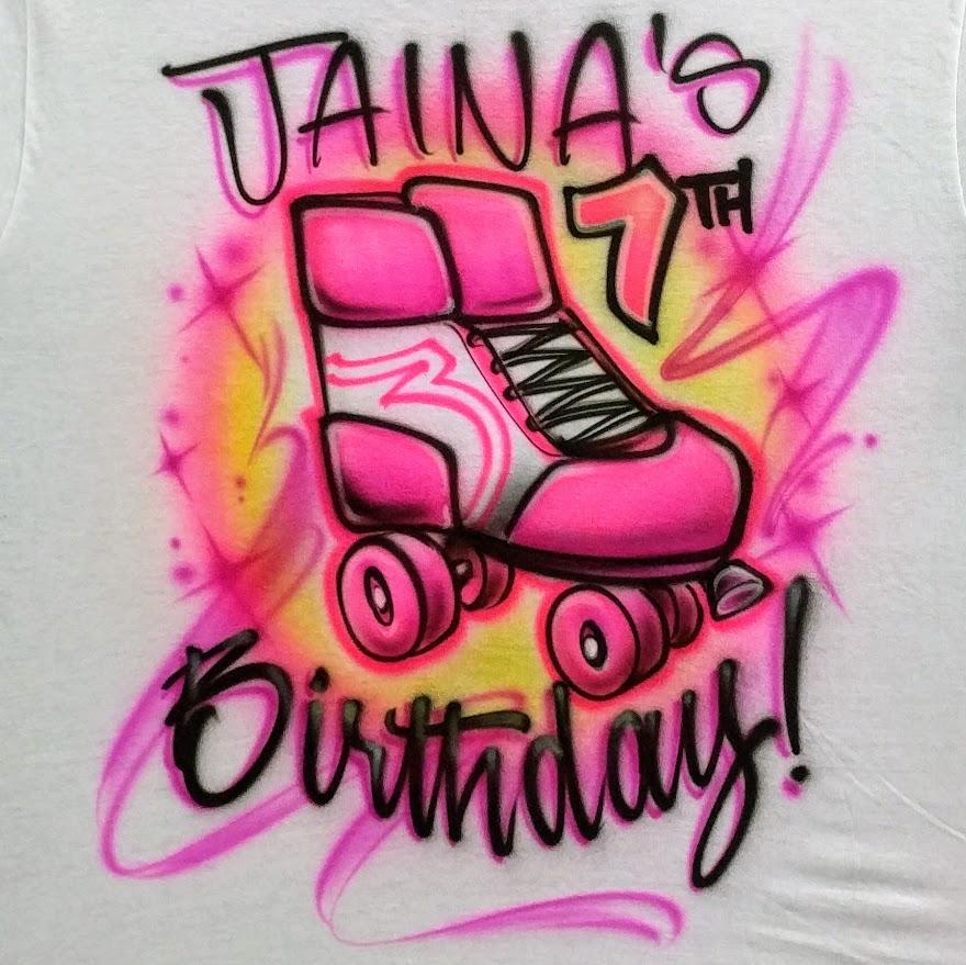 Roller Skate Design Customizable Airbrush T shirt Design from Airbrush Customs x Dale The Airbrush Guy