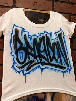 scratch name personalized custom airbrush apparel design