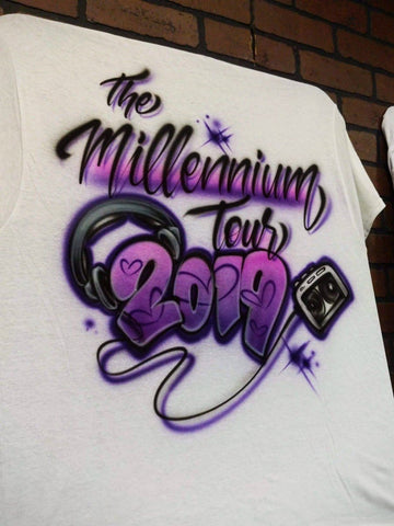 script cassette design personalized custom airbrush apparel design
