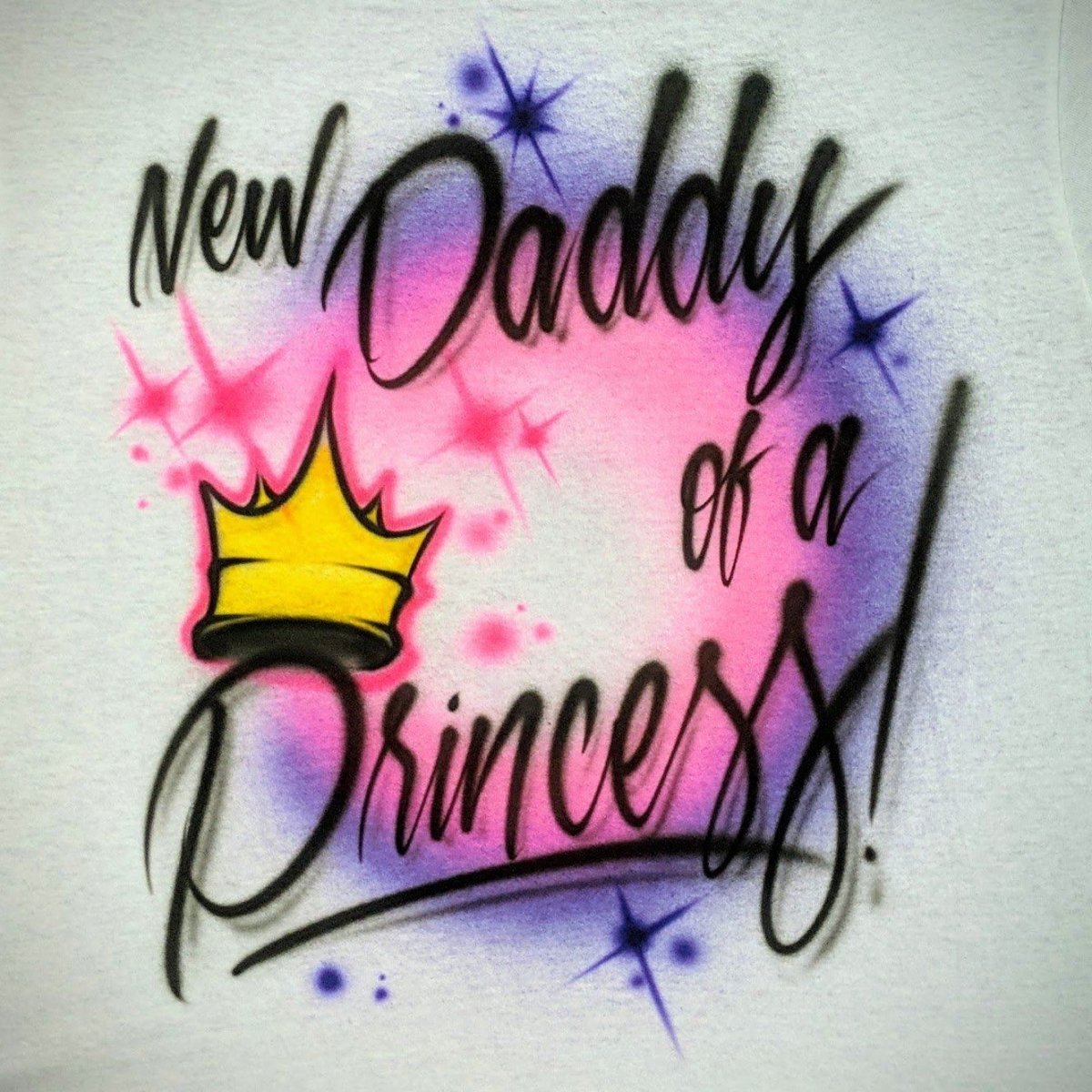 Script Crown Design Customizable Airbrush T shirt Design from Airbrush Customs x Dale The Airbrush Guy