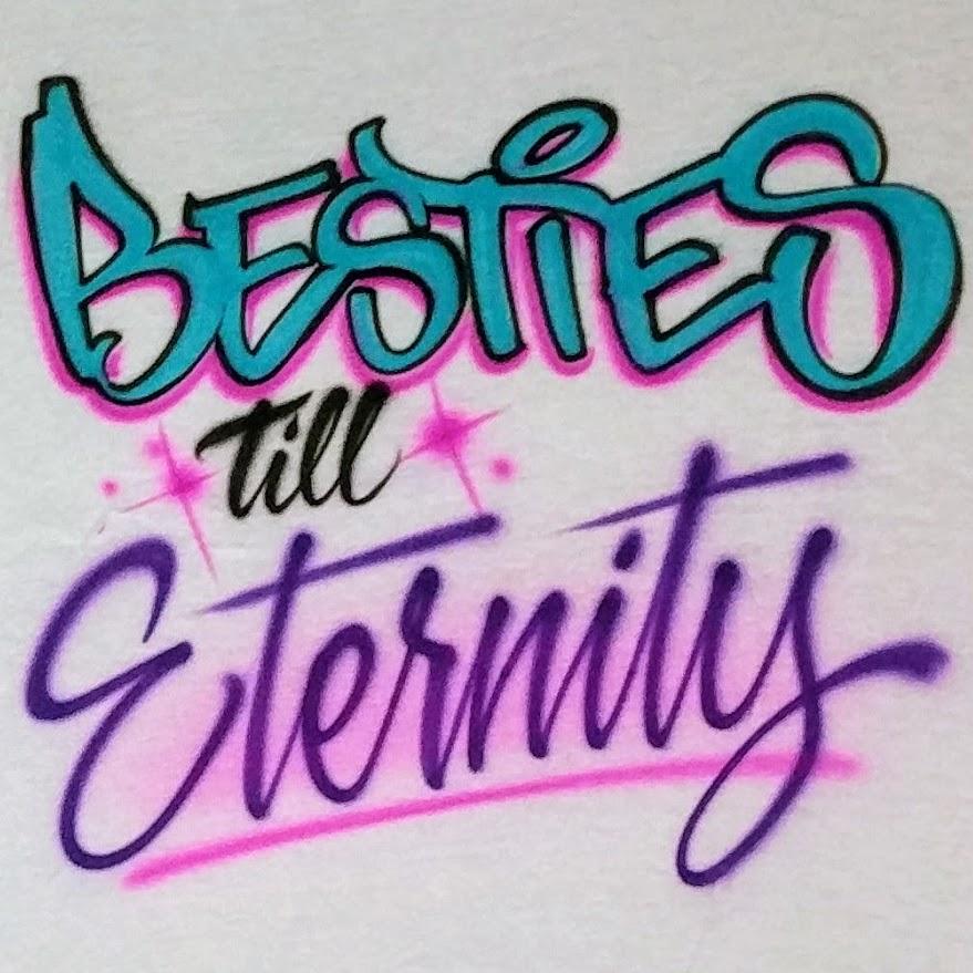 script lettering personalized custom airbrush apparel design