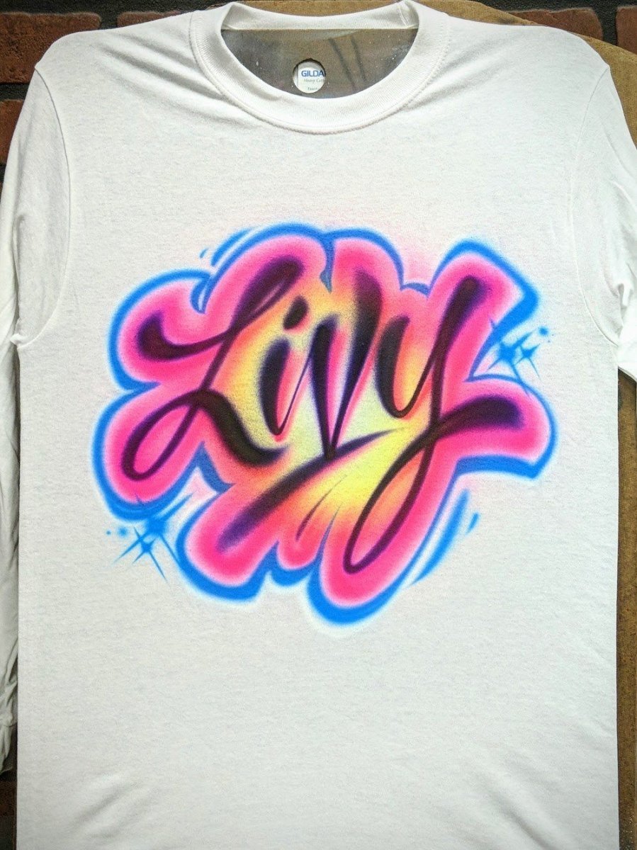 Script Lettering Customizable Airbrush T shirt Design from Airbrush Customs x Dale The Airbrush Guy