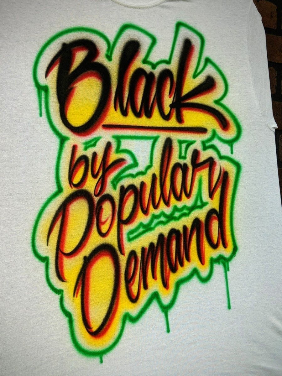 script lettering personalized custom airbrush apparel design